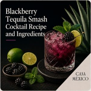Blackberry Tequila Smash Cocktail Recipe and Ingredients
