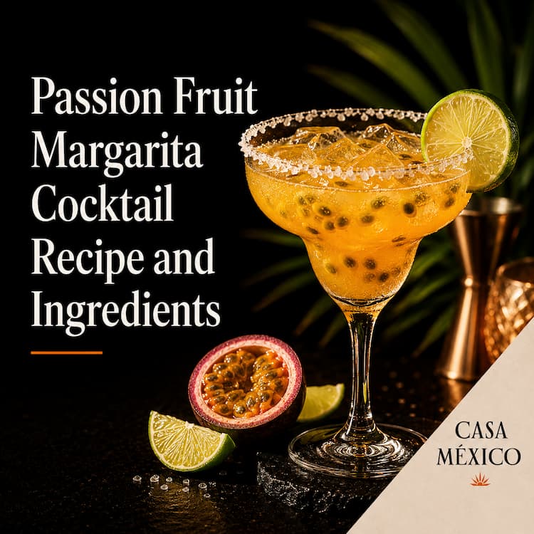 Passion Fruit Margarita Cocktail Recipe and Ingredients