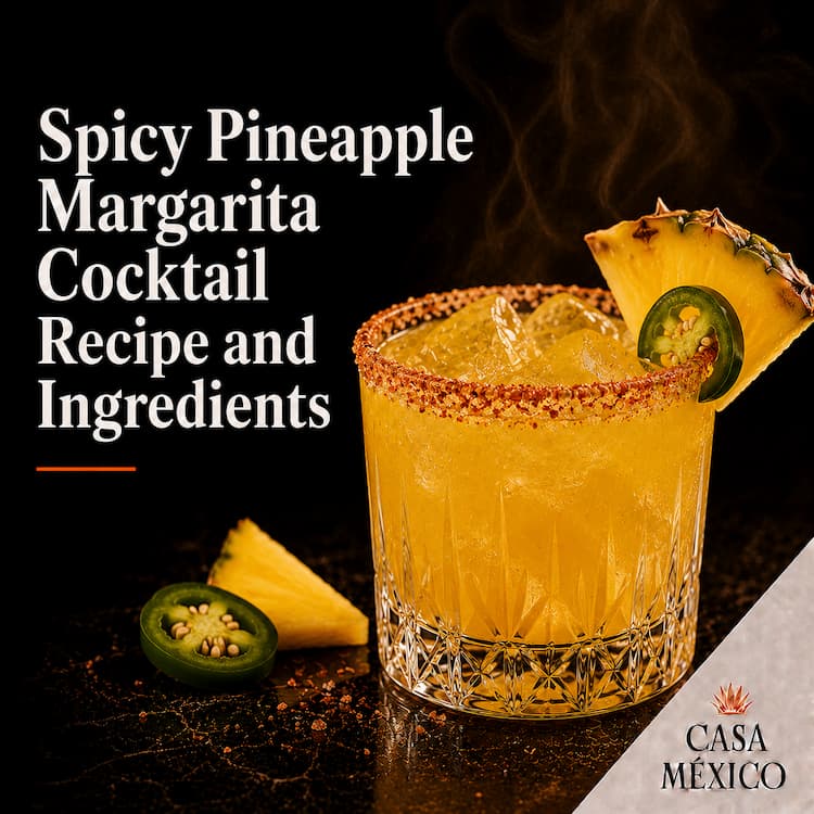 Spicy Pineapple Margarita Cocktail Recipe and Ingredients