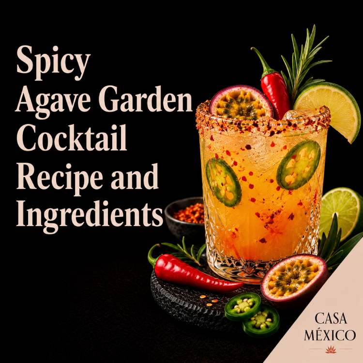 Spicy Agave Garden Collins Cocktail Recipe and Ingredients